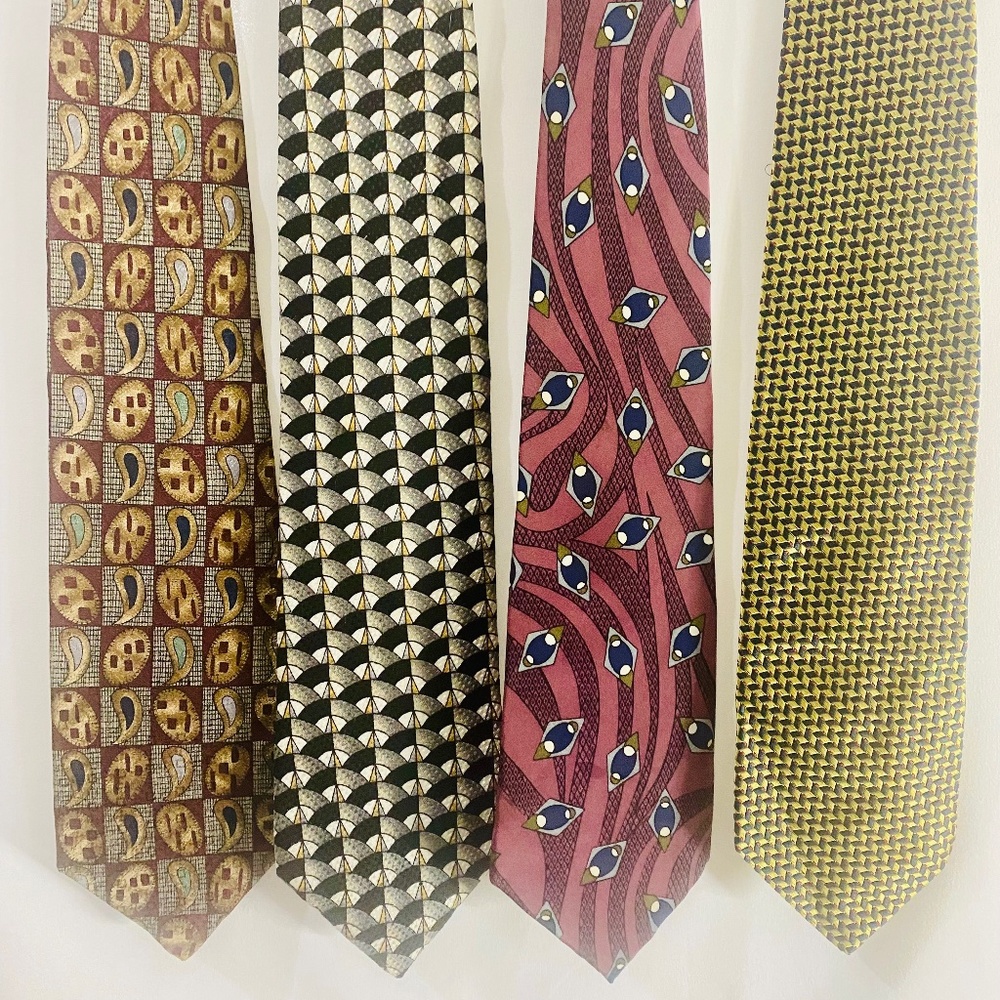 Four Made In Canada 100% Silk Ties